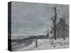 Temps de neige à Veneux-Nadon (Seine et Marne)-Alfred Sisley-Stretched Canvas