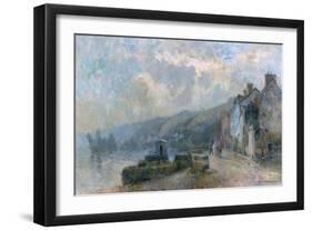 Temps de pluie, bords de Seine à Croisset-Albert Lebourg-Framed Giclee Print