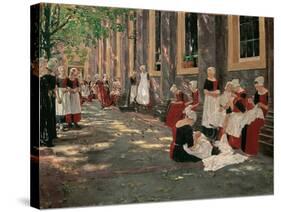 Temps Libre a L'orphelinat D' Amsterdam Hollande  - Peinture De Max Liebermann (1847-1935) 1881-18-Max Liebermann-Stretched Canvas
