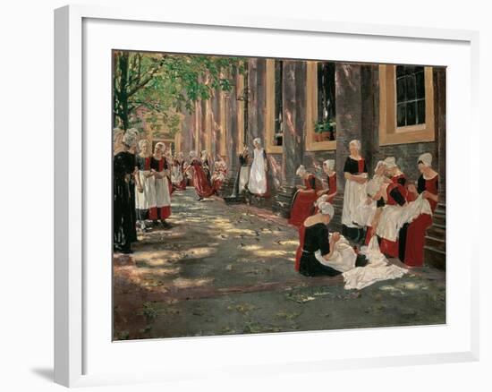 Temps Libre a L'orphelinat D' Amsterdam Hollande  - Peinture De Max Liebermann (1847-1935) 1881-18-Max Liebermann-Framed Giclee Print