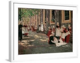 Temps Libre a L'orphelinat D' Amsterdam Hollande  - Peinture De Max Liebermann (1847-1935) 1881-18-Max Liebermann-Framed Giclee Print