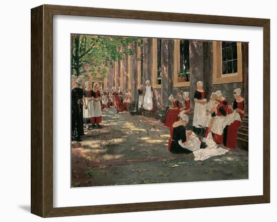 Temps Libre a L'orphelinat D' Amsterdam Hollande  - Peinture De Max Liebermann (1847-1935) 1881-18-Max Liebermann-Framed Giclee Print