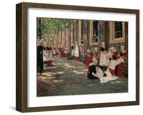 Temps Libre a L'orphelinat D' Amsterdam Hollande  - Peinture De Max Liebermann (1847-1935) 1881-18-Max Liebermann-Framed Giclee Print