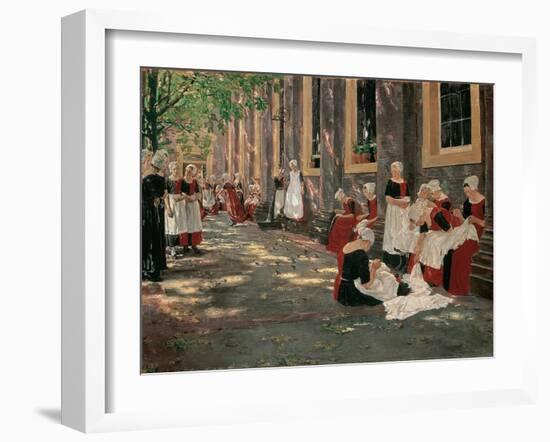 Temps Libre a L'orphelinat D' Amsterdam Hollande  - Peinture De Max Liebermann (1847-1935) 1881-18-Max Liebermann-Framed Giclee Print