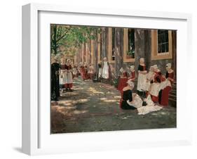 Temps Libre a L'orphelinat D' Amsterdam Hollande  - Peinture De Max Liebermann (1847-1935) 1881-18-Max Liebermann-Framed Giclee Print