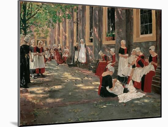 Temps Libre a L'orphelinat D' Amsterdam Hollande  - Peinture De Max Liebermann (1847-1935) 1881-18-Max Liebermann-Mounted Giclee Print