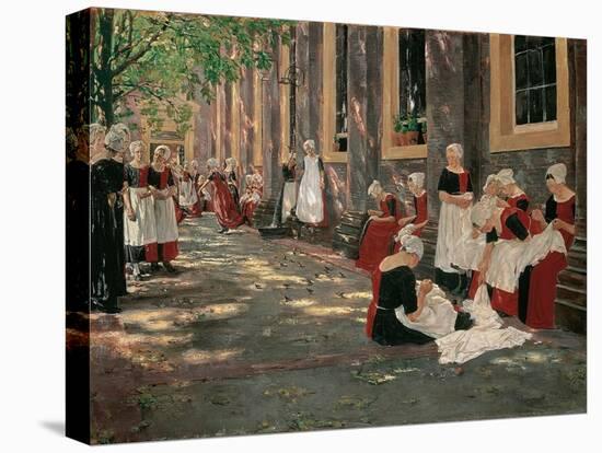 Temps Libre a L'orphelinat D' Amsterdam Hollande  - Peinture De Max Liebermann (1847-1935) 1881-18-Max Liebermann-Stretched Canvas