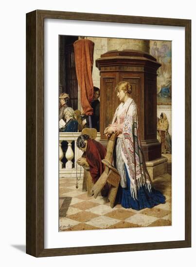 Temptation in the House of God, 1881-Luigi da Rios-Framed Giclee Print