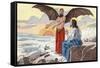 Temptation of Christ by Henri Grobet-Stefano Bianchetti-Framed Stretched Canvas