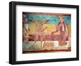 Temptation of Christ in the Desert by the Devil, 12th Century (Fresco)-French-Framed Premium Giclee Print