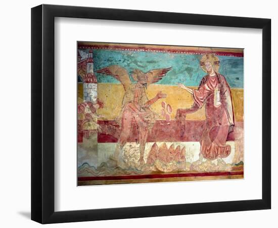 Temptation of Christ in the Desert by the Devil, 12th Century (Fresco)-French-Framed Giclee Print