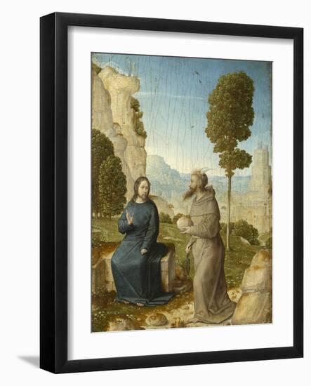 Temptation of Christ in the Wilderness, c.1500-4-Juan de Flandes-Framed Giclee Print