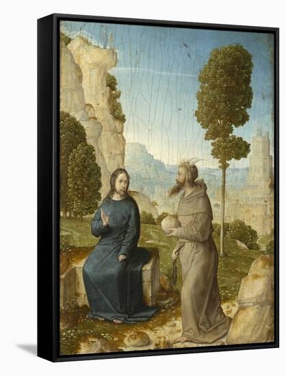 Temptation of Christ in the Wilderness, c.1500-4-Juan de Flandes-Framed Stretched Canvas