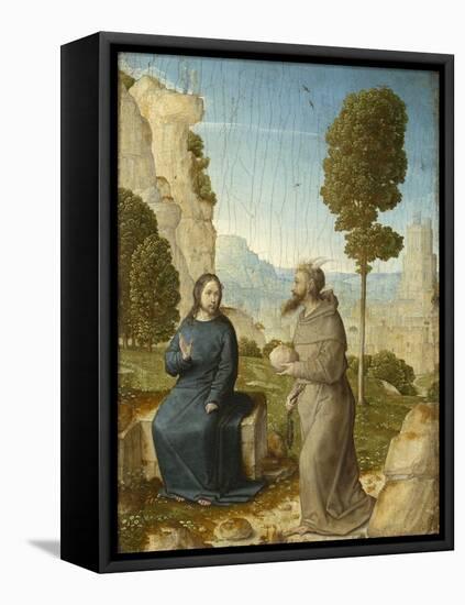 Temptation of Christ in the Wilderness, c.1500-4-Juan de Flandes-Framed Stretched Canvas