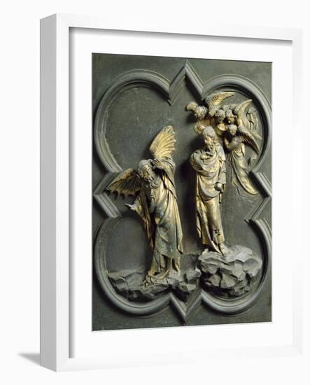 Temptation of Christ, Panel-Lorenzo Ghiberti-Framed Giclee Print