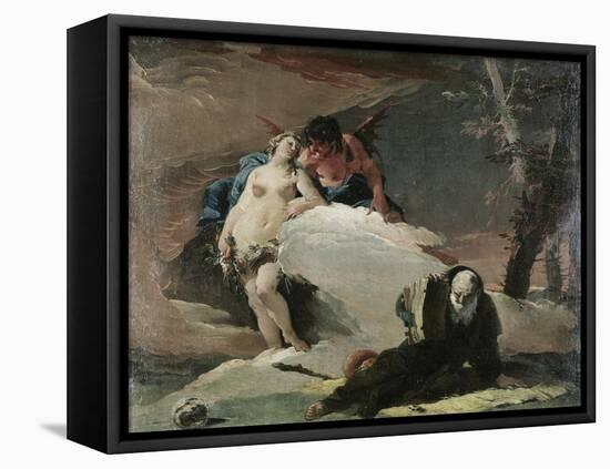 Temptation of Saint Anthony-Giovanni Battista Tiepolo-Framed Stretched Canvas