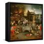 Temptation of St. Anthony (Centre Panel)-Hieronymus Bosch-Framed Stretched Canvas