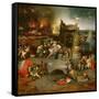 Temptation of St. Anthony (Centre Panel)-Hieronymus Bosch-Framed Stretched Canvas