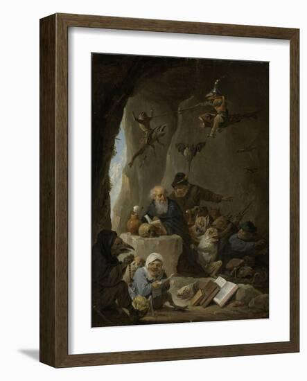 Temptation of St Anthony-David Teniers II-Framed Art Print