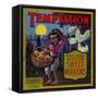Temptation Yam Label - Pittsburg, TX-Lantern Press-Framed Stretched Canvas