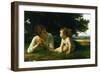 Temptation-William Adolphe Bouguereau-Framed Art Print