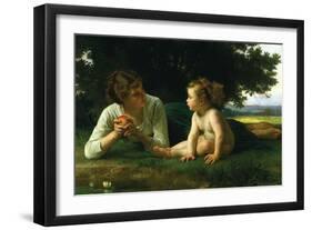 Temptation-William Adolphe Bouguereau-Framed Art Print