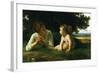 Temptation-William Adolphe Bouguereau-Framed Art Print