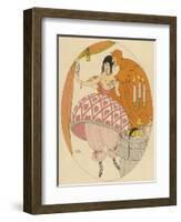 Tempted Lady-Gerda Wegener-Framed Art Print