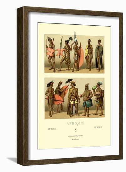 Ten African Tribe Members-null-Framed Art Print