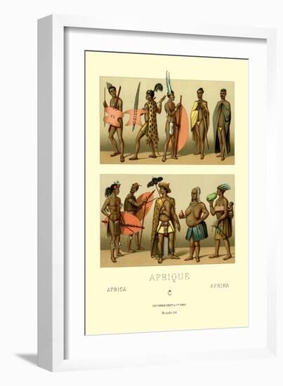 Ten African Tribe Members-null-Framed Art Print