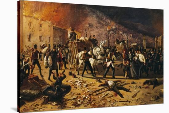 Ten Days of Brescia, Defense of Port Torrelunga in 1849-Faustino Joli-Stretched Canvas