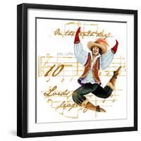 Ten Lords a-Leaping-Janice Gaynor-Framed Art Print