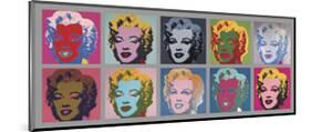 Ten Marilyns, 1967-Andy Warhol-Mounted Art Print