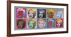 Ten Marilyns, 1967-Andy Warhol-Framed Art Print