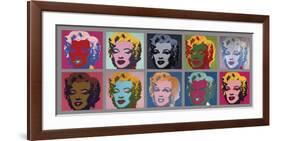 Ten Marilyns, c.1967-Andy Warhol-Framed Giclee Print