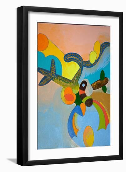 Ten Minutes after His Final Take-Off, Ikarus Gets Attacked by a Bird of Paradise, 2010-Jan Groneberg-Framed Giclee Print