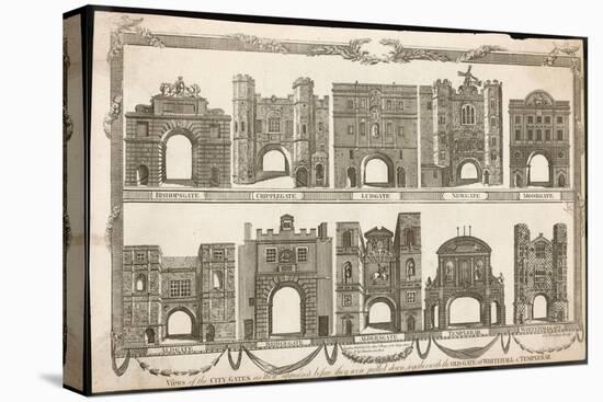 Ten of the City Gates Before Demolition: Bishopshate-J.g. Wooding-Stretched Canvas