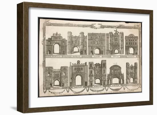 Ten of the City Gates Before Demolition: Bishopshate-J.g. Wooding-Framed Art Print