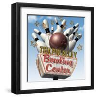 Ten Pin Alley Bowling Center-Anthony Ross-Framed Art Print