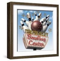 Ten Pin Alley Bowling Center-Anthony Ross-Framed Art Print