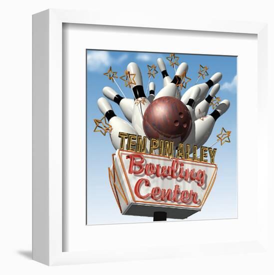 Ten Pin Alley Bowling Center-Anthony Ross-Framed Giclee Print