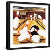 Ten Pin Bowling-English School-Framed Giclee Print