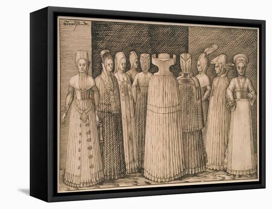 Ten Women of Stralsund-Melchior Lorck-Framed Stretched Canvas