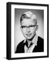 Ten Year Old Boy in a School Portrait, Ca. 1957-null-Framed Photographic Print