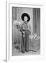 Ten-Year-Old Boy Poses in a Cowboy Outfit, Ca. 1951-null-Framed Photographic Print