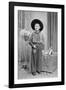 Ten-Year-Old Boy Poses in a Cowboy Outfit, Ca. 1951-null-Framed Photographic Print