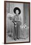 Ten-Year-Old Boy Poses in a Cowboy Outfit, Ca. 1951-null-Framed Photographic Print