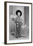 Ten-Year-Old Boy Poses in a Cowboy Outfit, Ca. 1951-null-Framed Photographic Print