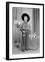 Ten-Year-Old Boy Poses in a Cowboy Outfit, Ca. 1951-null-Framed Photographic Print