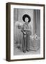 Ten-Year-Old Boy Poses in a Cowboy Outfit, Ca. 1951-null-Framed Photographic Print